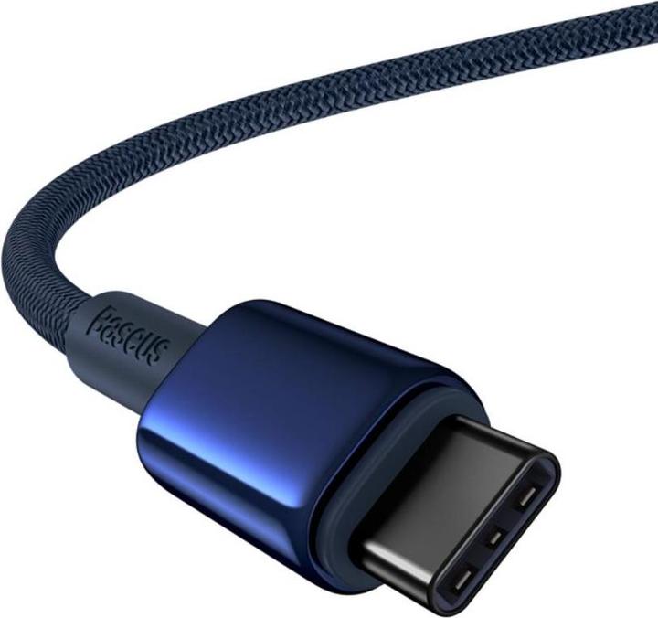 Produktbild Baseus Cable USB-C to USB-C Tungsten Gold, 100W, 1m (blue) (1 m, USB 2.0, 100 W)