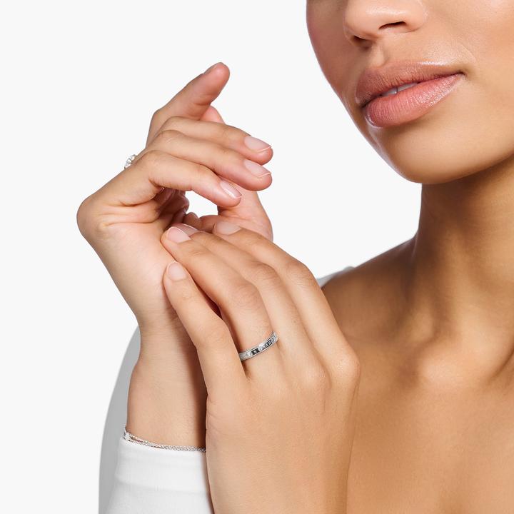Immagine prodotto Thomas Sabo Anello con pietre bianche in argento (56, 925 Argento)