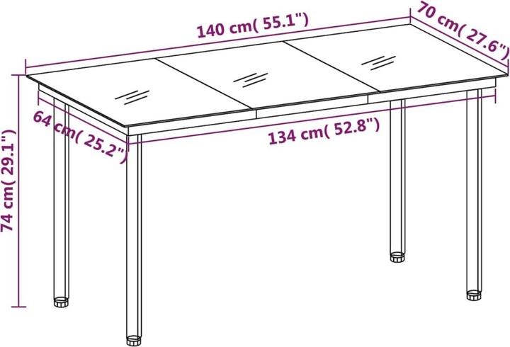 Produktbild vidaXL Garten Essgruppe