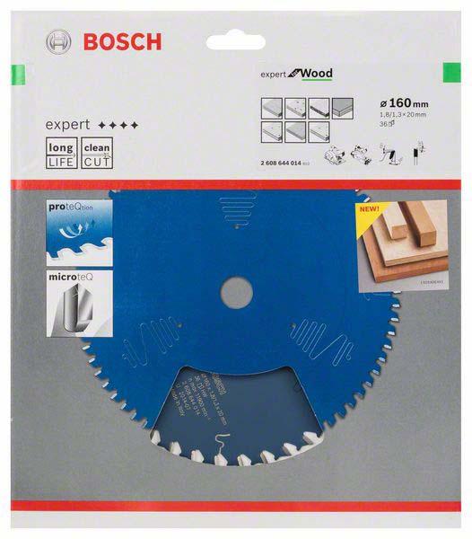Produktbild Bosch Professional Zubehör Kreissägeblatt Expert for Wood, 160 x 20 x 1,8 mm, 36