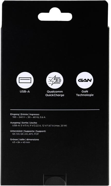 Produktbild Onit USB-Wandladegerät Single 1A 20 W GaN Weiss (20 W, 1 Port)