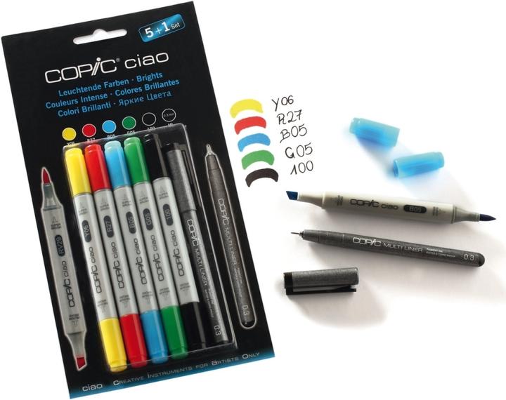 Produktbild Copic Leuchtende Farben (100, R27, Y06, B05, G05, 3 mm, 5 x)