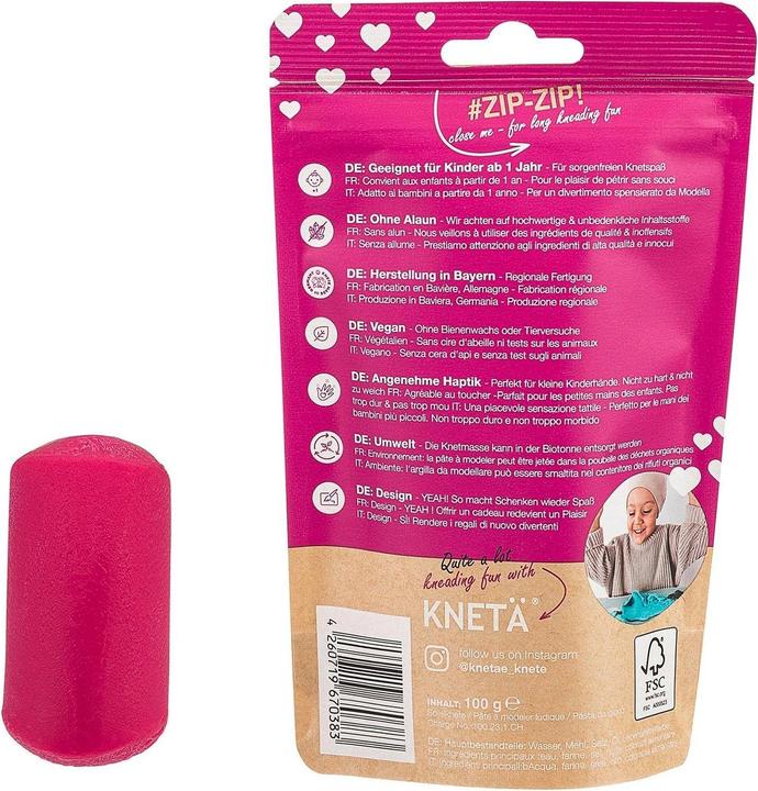 Produktbild Knetä Bag Pink 100g