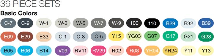 Produktbild Copic Basis (Grau, 5 mm, 36 x)