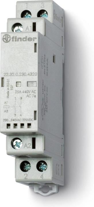 Finder Schütze Serie 22 1S + 1Ö, 25A 24V