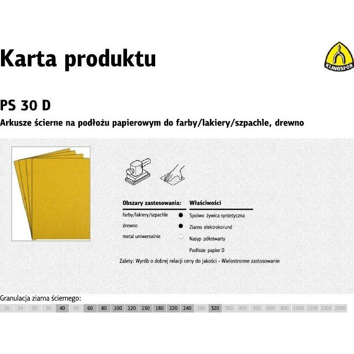 Thumbnail - Klingspor, Schleifmittel, PS 30 D - Schleifbogen 230 x 280 mm (60)
