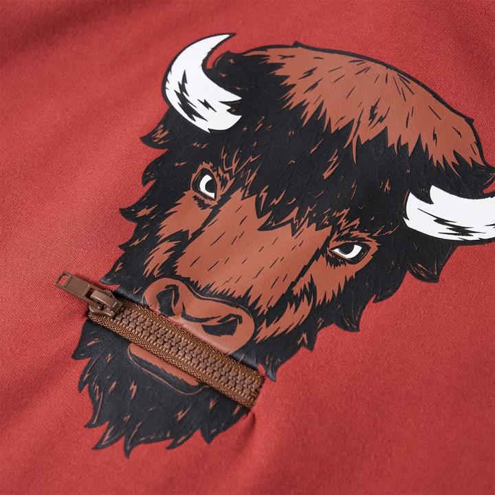 Immagine prodotto vidaXL Maglia con cappuccio per bambini rosso scuro 128,Materiale: 95 (128)