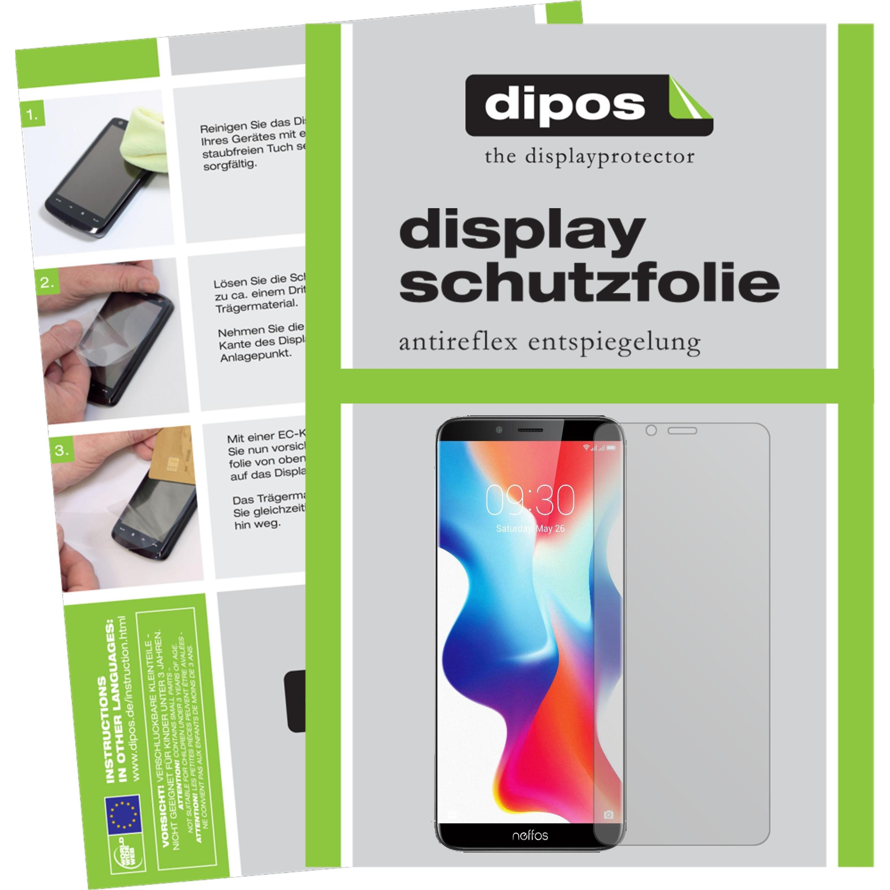 Dipos Displayschutzfolie Antireflex (5 Stück, TP-Link Neffos X9), Smartphone Schutzfolie, Transparent