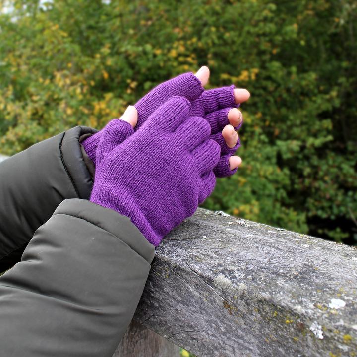 Produktbild Thmo Thermo Handschuhe Ohne Finger | Thinsulate Handschuhe Fingerlose (One Size)