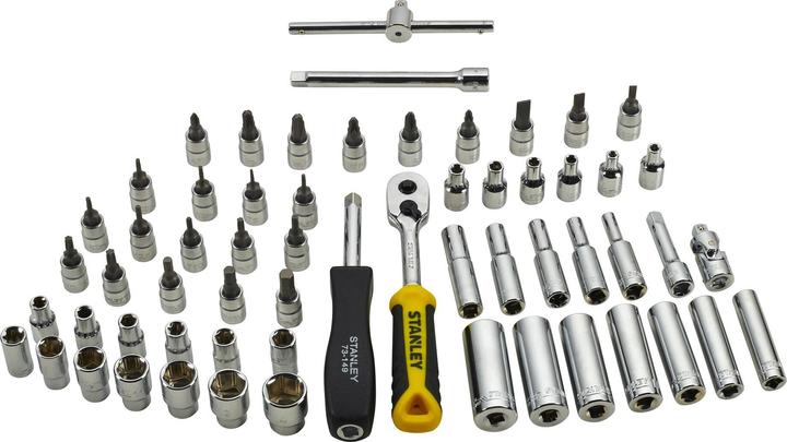 Produktbild Stanley Modul Steckschlüssel, Transmodul System (1/4 Zoll, inklusive 60-teiligem Zubehör-Set, sicher