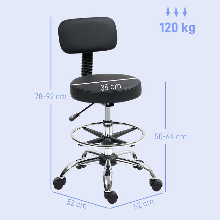 Produktbild Swisshandel24 Bürostuhl Ergonomischer Zeichenstuhl, Höhenverstellbar Computerstuhl mit Fussring