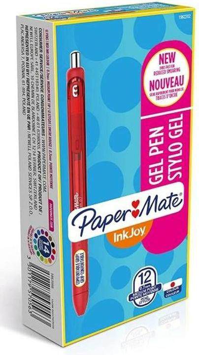 Produktbild Paper Mate Gelschreiber InkJoy Gel M (Rot, Transparent, 12x)