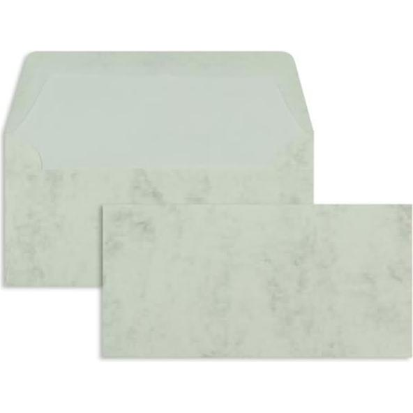 Blanke, Briefumschlag, Briefumschläge DINlang 100g/qm gummiert VE=100 Stück grau marmora (110 x 220 mm, 100 x)