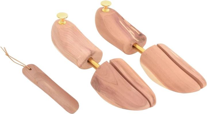 Actual product image vidaXL Shoe tree with shoehorn EU 44-45 Cedar (45, 2 x)
