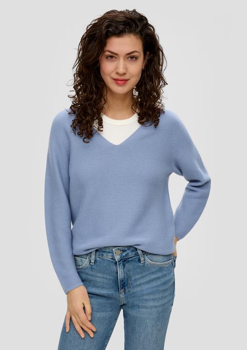 Image du produit s.Oliver Strickpullover Strickpullover mit V-Ausschnitt (42)