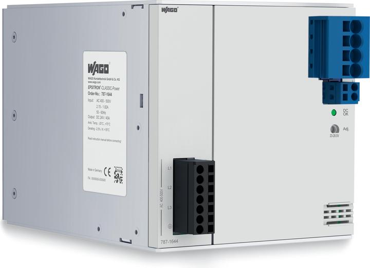 Actual product image Wago 787-1644 - 960 W - 320 - 575 V - 47 - 63 Hz - 1.82 - 2.15 A - Passive - 25 ms