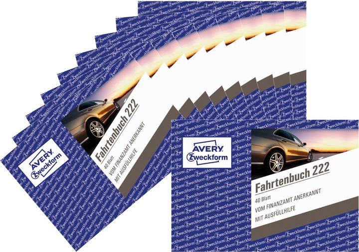 Productafbeelding Avery Zweckform 222-10 DIN A6 liggend Chauffeurslogboek Aantal bladen: 40 Wit 10 (40 x)