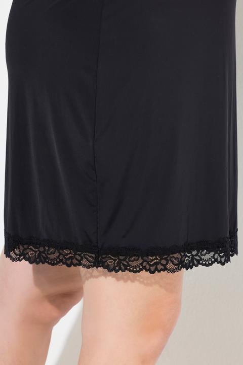 Image du produit Ulla Popken Fond de robe coupe trapèze avec décolleté en V et dentelle (54)