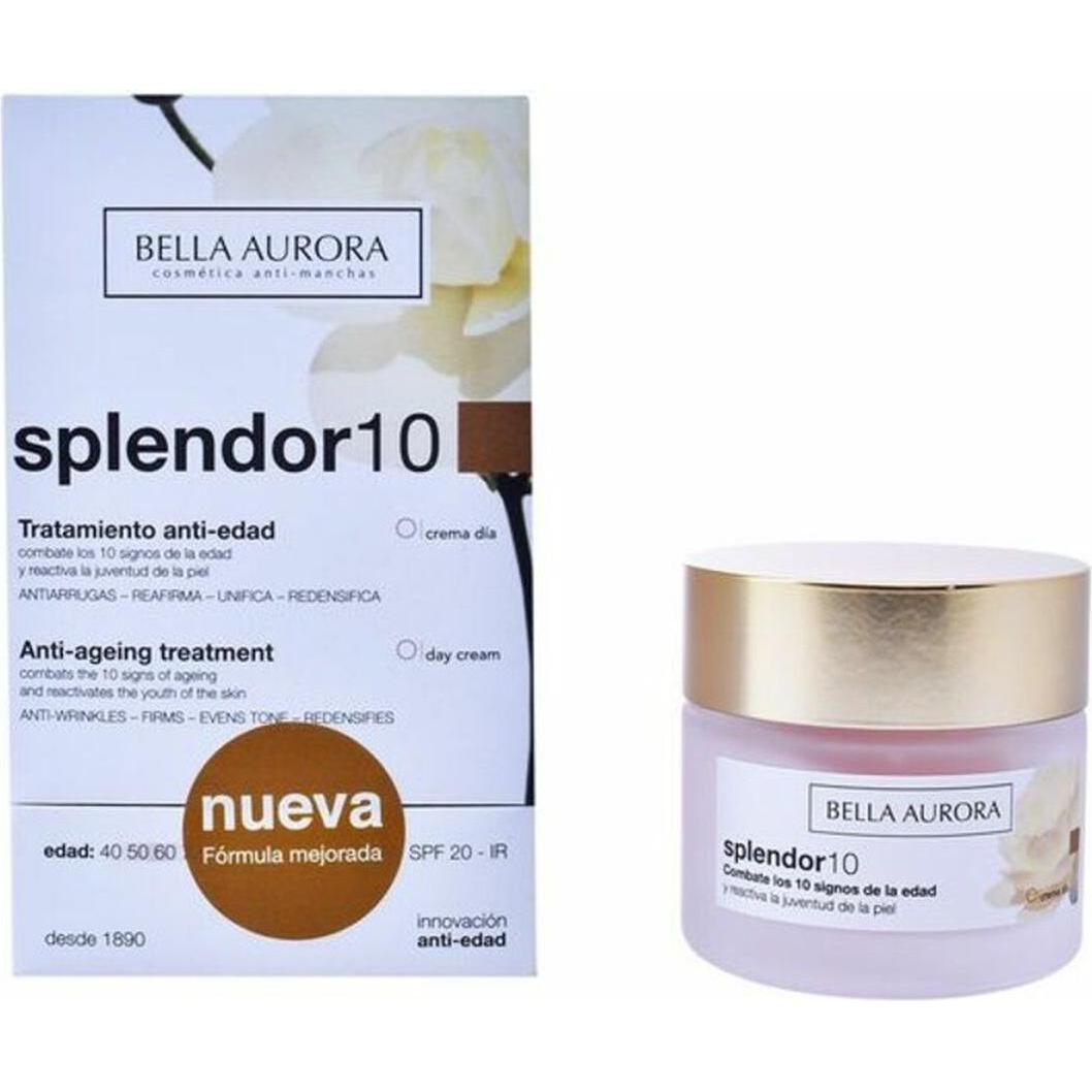 Bella Aurora Crema Viso, Splendor 10 Tratamiento Antiedad Spf20 50 Ml (50 Ml, Da Giorno, Spf 20)