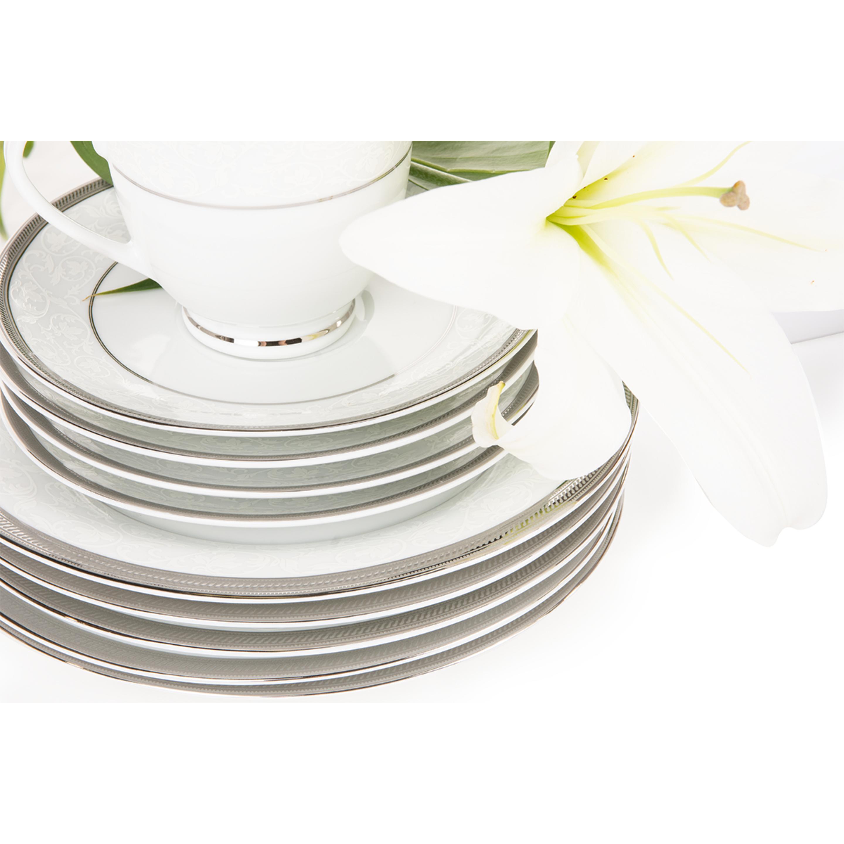 Thumbnail - Konsimo, Geschirrset, Geos Platin (18 Stück)