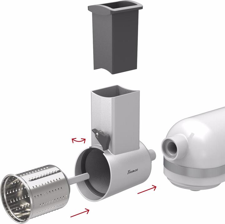 Immagine prodotto Tromco Set di accessori per grattugia con tamburo 1/2/3 (KitchenAid/Elektrolux/AEG)