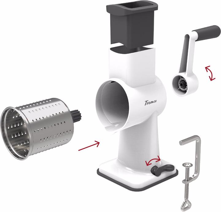 Immagine prodotto Tromco Set di grattugie a tamburo classic con tamburo 3, 4
