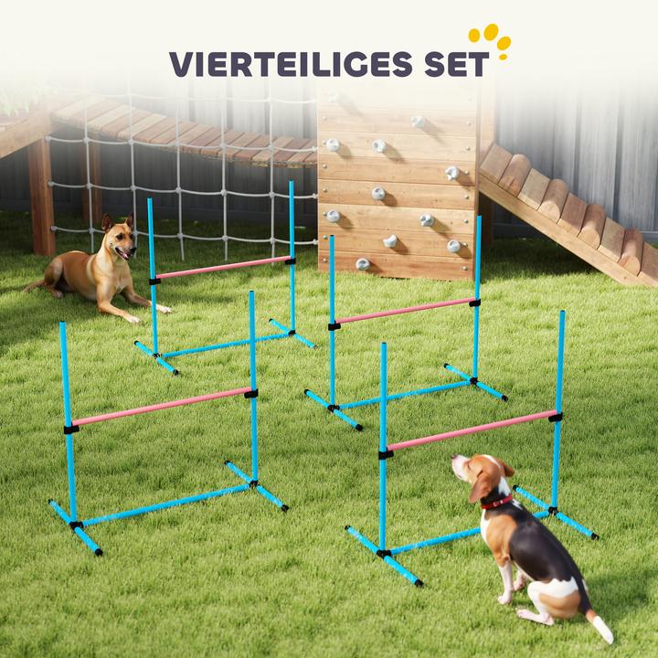 Produktbild PawHut Agility Set Hunde Kunststoff Hellblau (Agility)