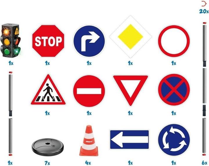 Immagine prodotto Alldoro XXL Set del traffico (75 cm di altezza, 21 pezzi)