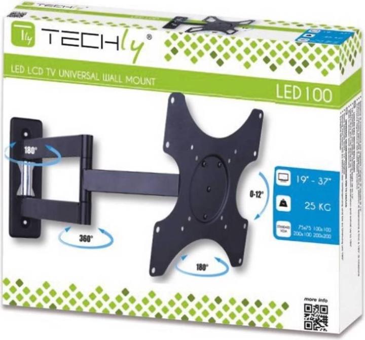 Productafbeelding Techly Kantelbare muurbeugel (Muur, 37", 25 kg)
