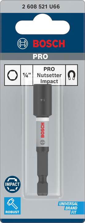 Image du produit Bosch Professional Zubehör PRO Nutsetter Impact, 1/4" x 65 mm, 2 9/16" x 65 mm, 2 pcs. (1/4")
