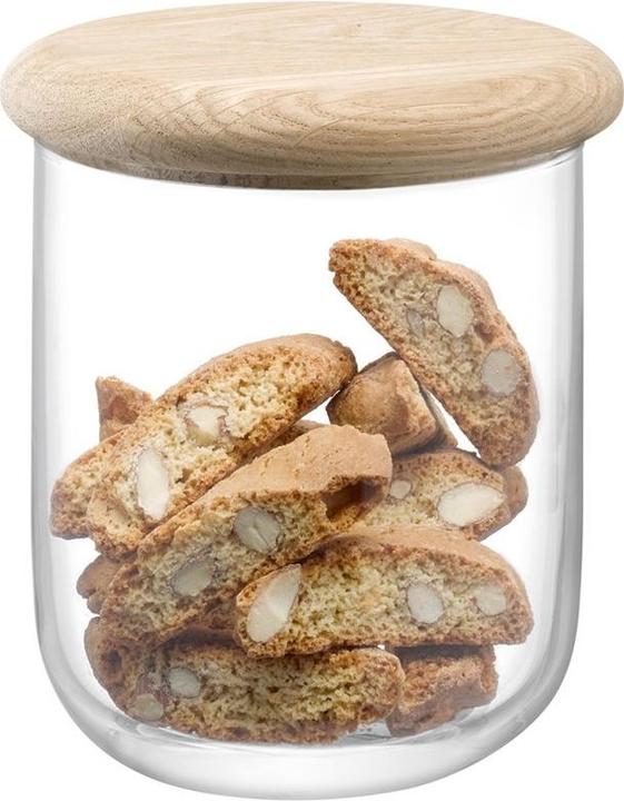 Actual product image LSA Dine tin & lid oak Ø12.5cm H14cm