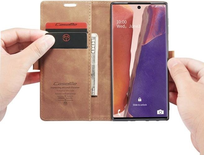 Produktbild Caseme Leder Flip Wallet Case Hülle (Samsung Galaxy Note 20)