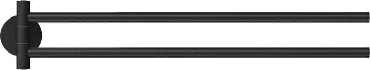 Actual product image tesa MOON BLACK two-arm towel rail incl. adhesive solution without drilling