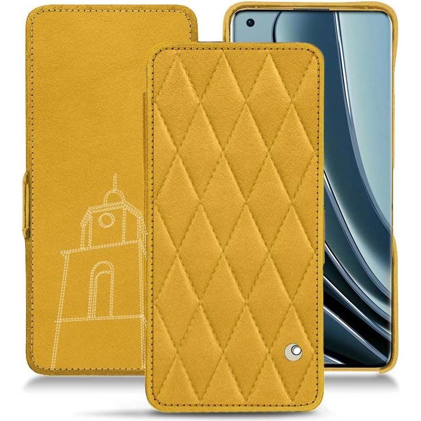 Noreve Lederschutzhülle horizontal (OnePlus 10 Pro), Smartphone Hülle, Orange