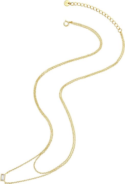 Image du produit Glanzstücke München Femme Argent Sterling Zirconia Or Jaune 42,0/36,0 cm Chaîne de base + 5,0 cm Extension - 29912 (Argent Sterling)