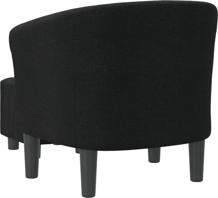 Produktbild vidaXL Clubsessel mit Fusshocker Schwarz Stoff,Farbe