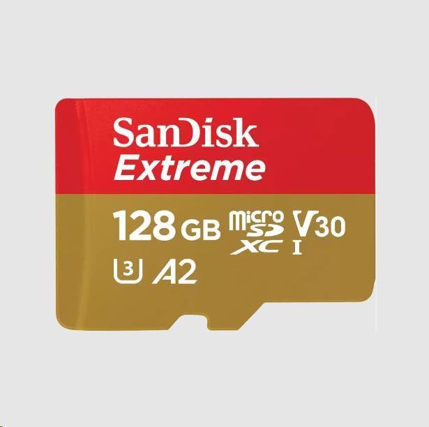 Actual product image SANDISK Extreme UHS-I V30 (128 GB, microSDXC, U3, UHS-I)