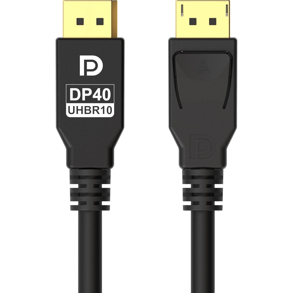 Fuj Tek DisplayPort 2.1 UHBR10 Cable, 1 m (1 m, DisplayPort), Video Kabel