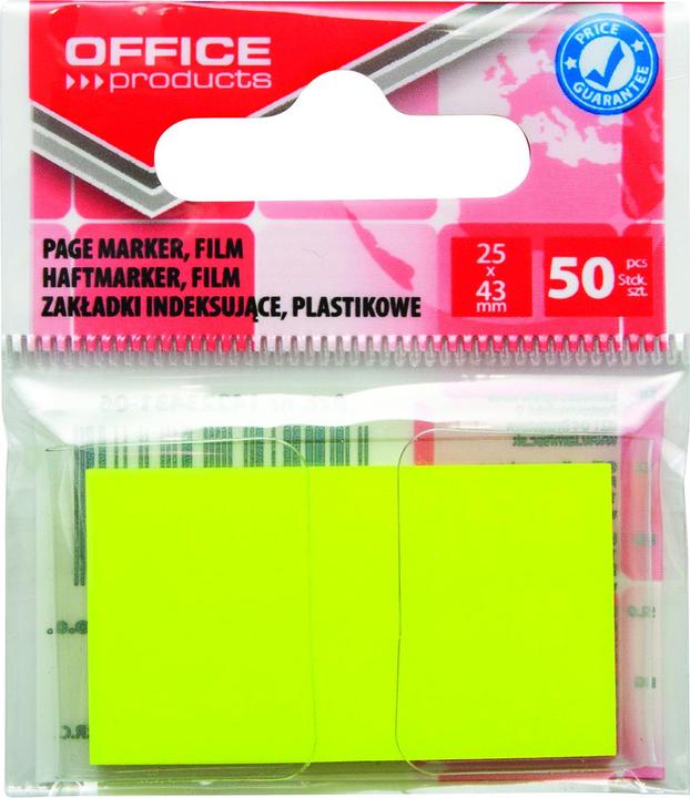 Actual product image Office Products Filing tabs, pp, 25x43 mm, 50 tabs, polybag, yellow