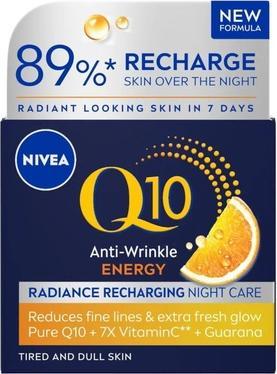 Actual product image NIVEA Q10 Energy Recharging Night Cream, Night cream, Women, Universal skin, Face, Anti-dullness, An (50 ml, Night cream)