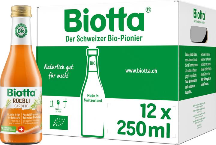 Image du produit Biotta Jus de carotte bio (12 x 25 cl)