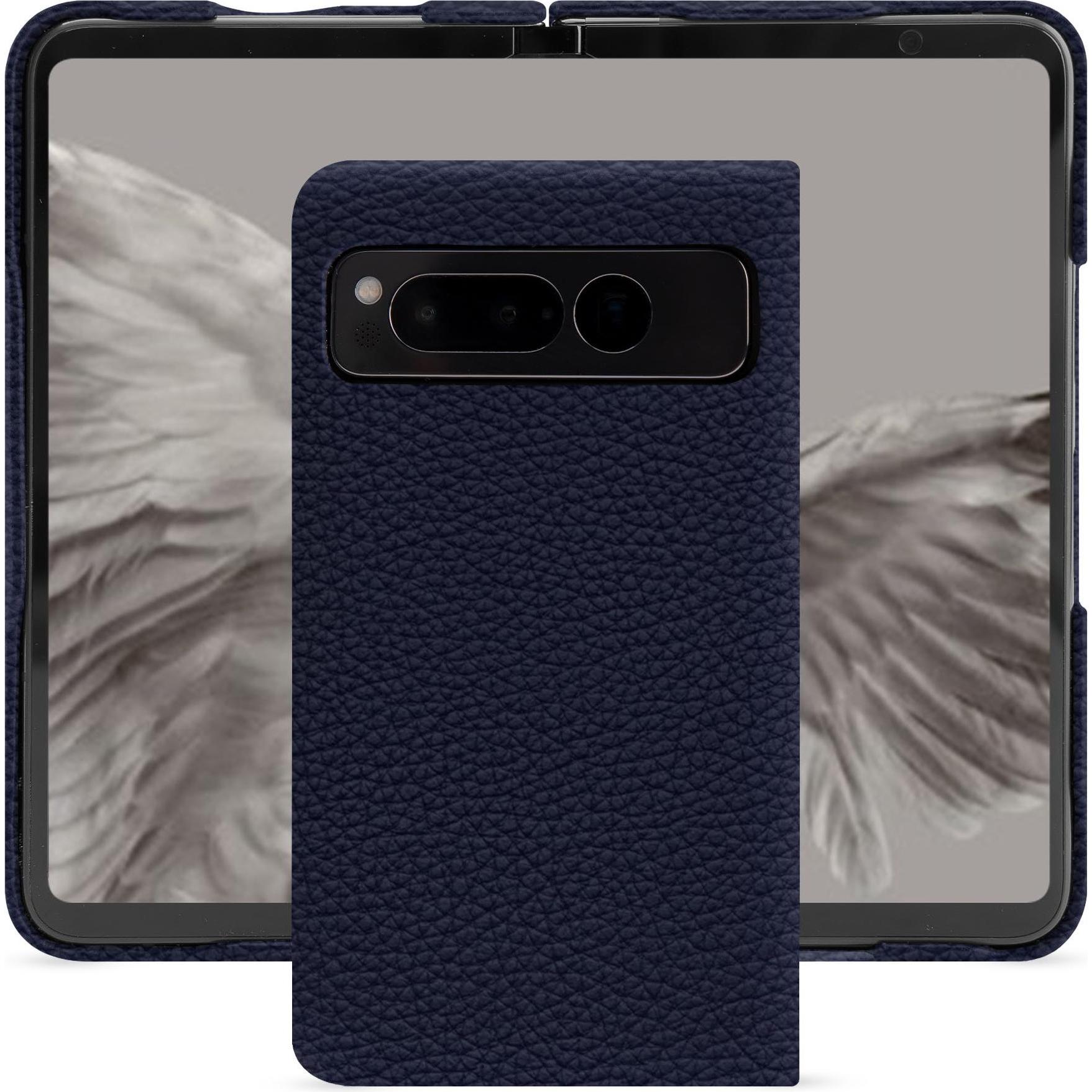 Noreve Lederschutzhülle Google Pixel Fold (Google Pixel Fold), Smartphone Hülle, Violett