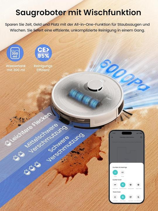 Produktbild Aspirapolvere e Lavapavimenti Robot M2 Pro (5500 Pa)