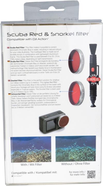 Actual product image PRO-mounts Scuba Red & Snorkel Filter