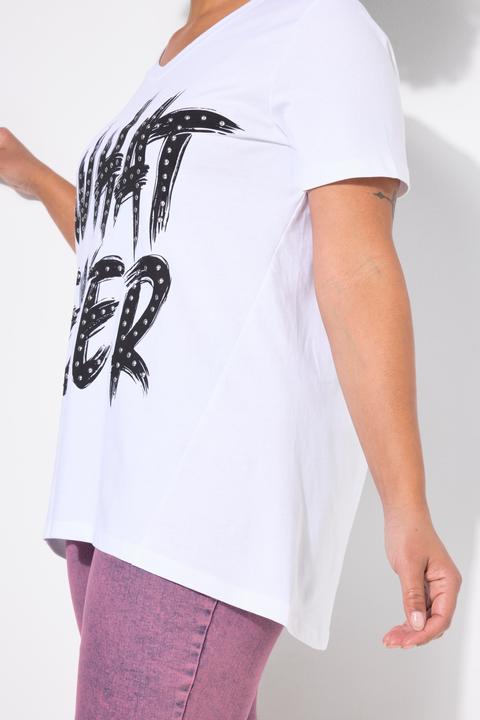 Produktbild Angel of Style T-Shirt, A-Linie, Schriftzug mit Ziernieten (48)