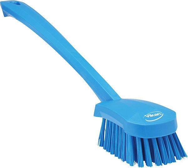Produktbild Fincke Waschbürste langer Stiel, hart, VE 10 Stk, blau (10 Stk.)