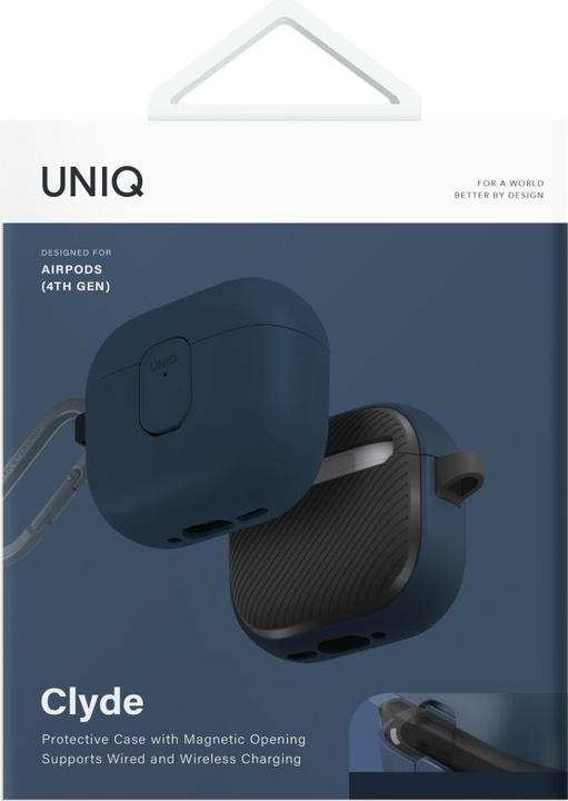 Actual product image Uniq Case Clyde for AirPods 4 Lock Case blue (Headphone sleeve)