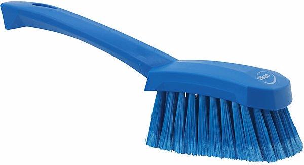 Actual product image Fincke Short handled hand brush, soft, spliced, pack of 10, blue. (10 pcs.)
