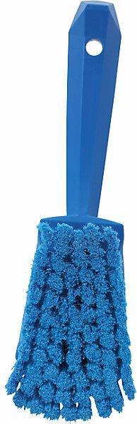 Actual product image Fincke Short handled hand brush, soft, spliced, pack of 10, blue. (10 pcs.)