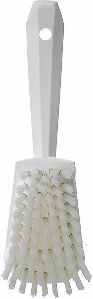Actual product image Fincke Short handled hand brush, hard, pack of 10, white. (10 pcs.)